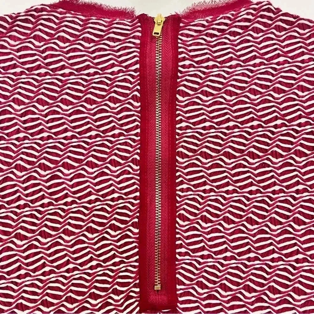 Anthropologie Maeve red and white striped dress perfect for Christmas Party